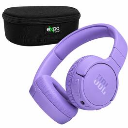 JBL - Tune 720BT Wireless Over-Ear Headphones Bundle - Purple