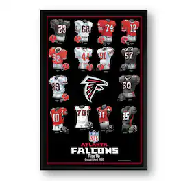 Sporticulture - Atlanta Falcons 14" x 20" Uniform Heritage Framed Art Print - Multicolor