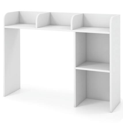 Front. Kadyn - Open Bookcase Book Shelf,Storage Shelf Unit Plant Stand,3-Tier Multipurpose Desk Bookshelf with 4 Shelves-White - White.