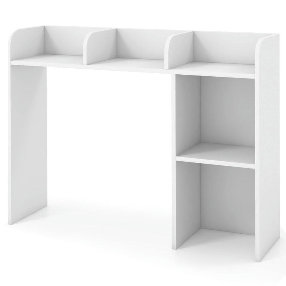 Front. Kadyn - Open Bookcase Book Shelf,Storage Shelf Unit Plant Stand,3-Tier Multipurpose Desk Bookshelf with 4 Shelves-White - White.