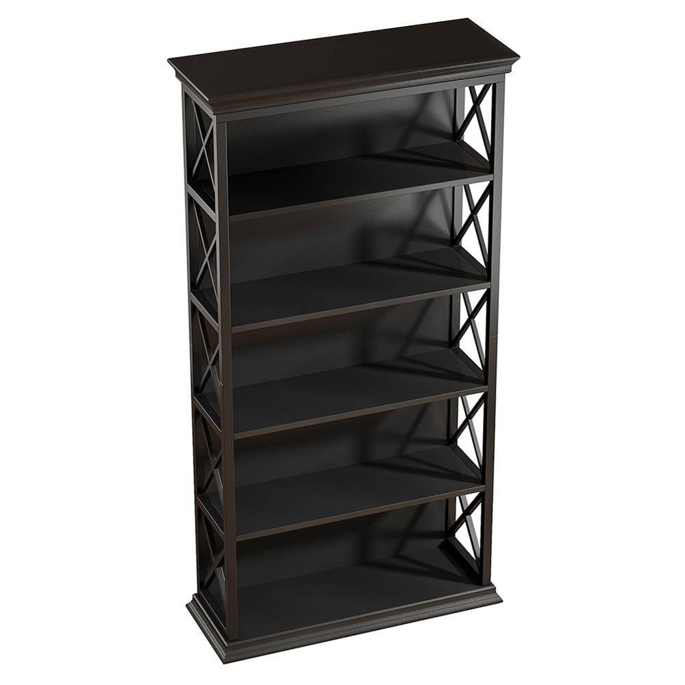 Back. Kadyn - Kadyn Bookshelf, Storage Shelf, Bookcase,6-Tier Bookshelf, 70.87" Etagere Bookcase for Home Office,Black - Black.
