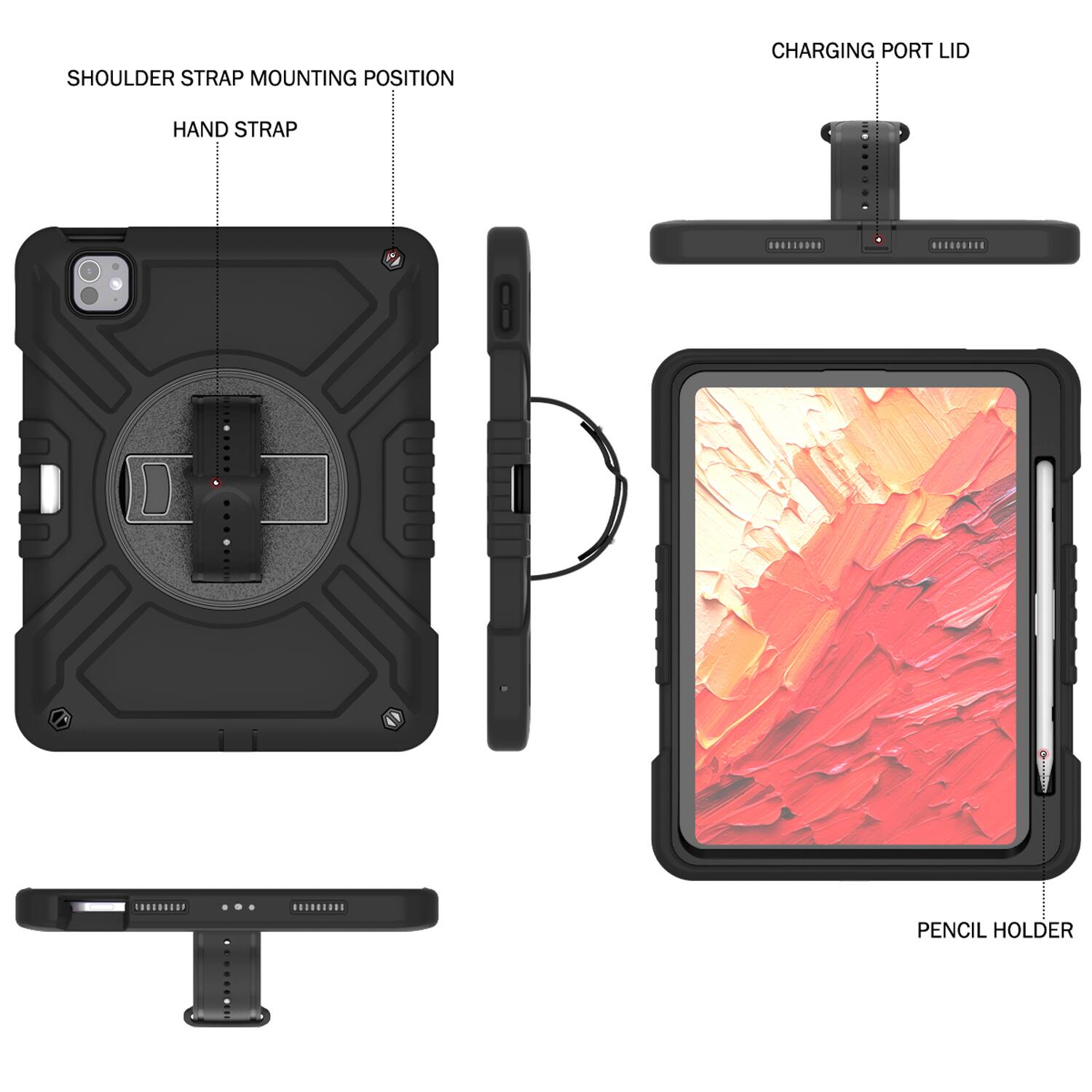 SHOULDER STRAP MOUNTING POSITION  
HAND STRAP  
CHARGING PORT LID  
PENCIL HOLDER