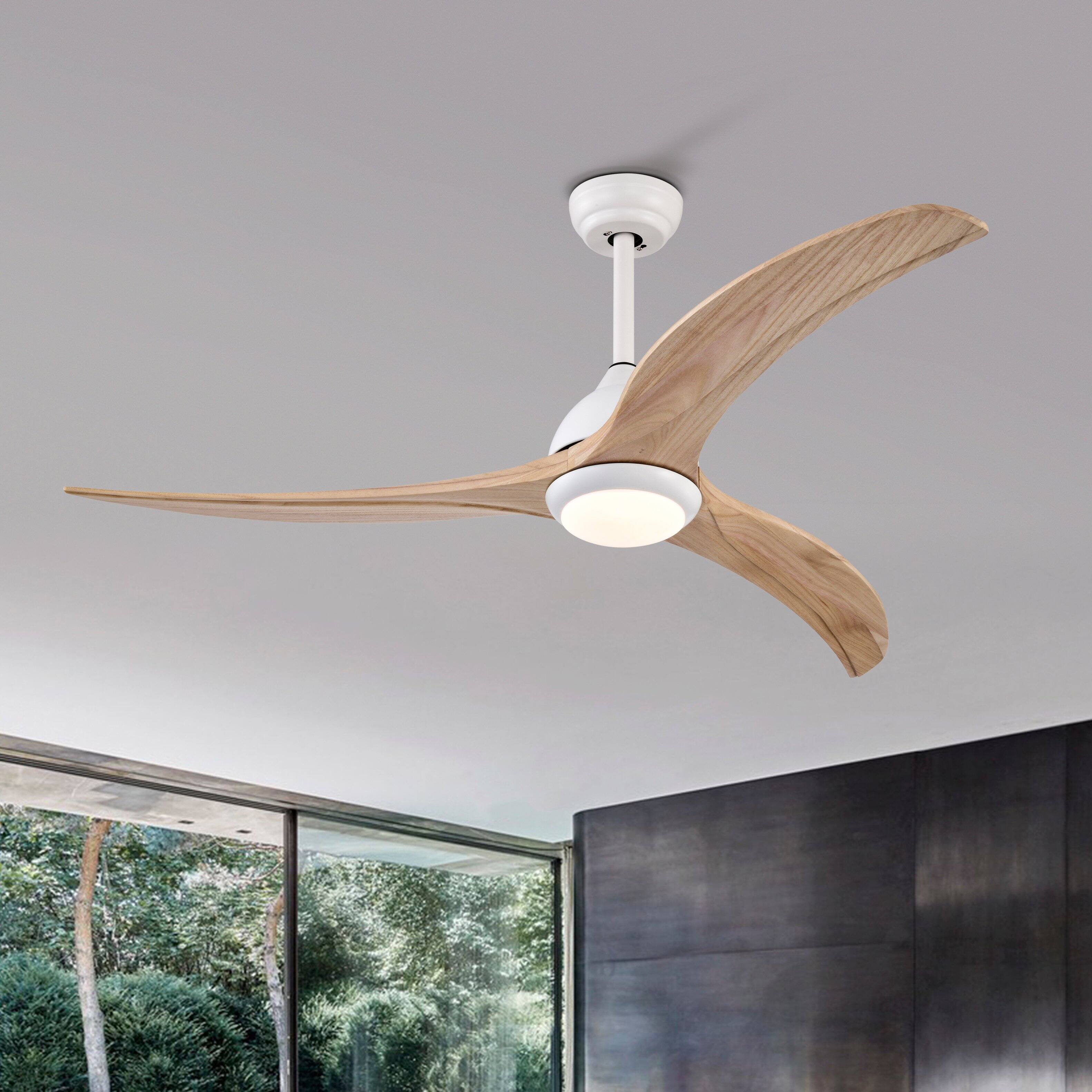 Alt View 2. APRILSOUL - 52 Inch Reversible DC Ceiling Fan Remote 70 Energy Saving Quiet - Matte White.