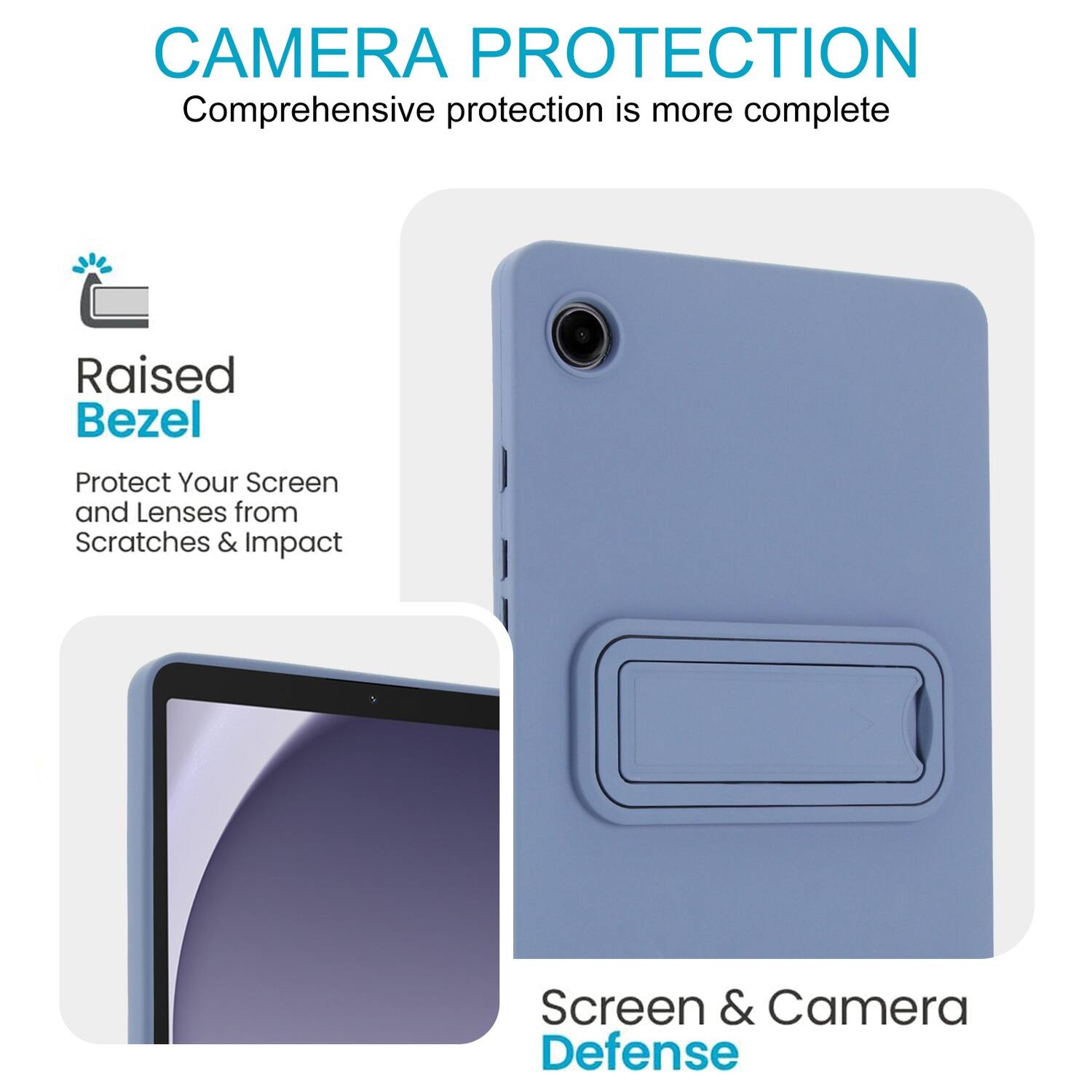 CAMERA PROTECTION  
Comprehensive protection is more complete  

Raised Bezel  
Protect Your Screen and Lenses from Scratches & Impact  

Screen & Camera Defense