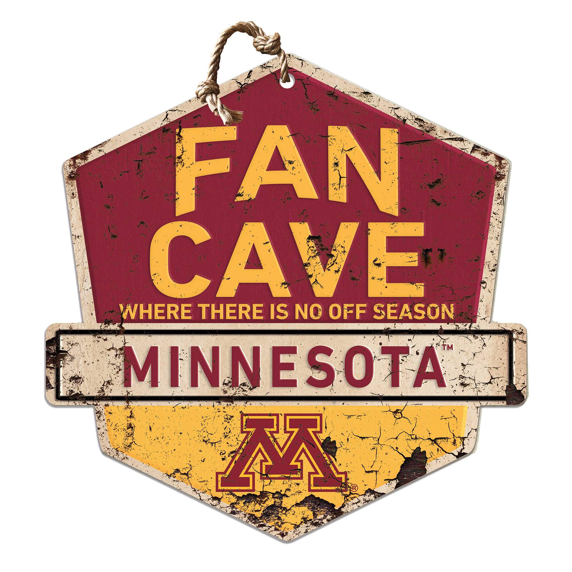 Minnesota Golden Gophers 20'' x 20'' Fan Cave Badge Sign