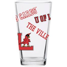 Indigo Falls - Louisville Cardinals 16oz. Medley Vintage Pint Glass - Multicolor