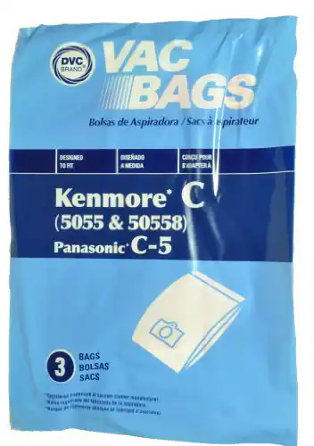 3-Pack DVC Kenmore 5055 Canister Vacuum Bags – Replacement for Sears Canisters