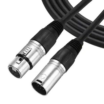 Front. Unique Bargains - 7 Pin XLR Male to Female Adapter Microphone Cable for Stage Studio - Black.