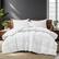 Front. Peace Nest - Peace Nest Luxurious Hotel Feather and Down Fiber Comforter, All Season Duvet Insert, White, Full/Queen - White.