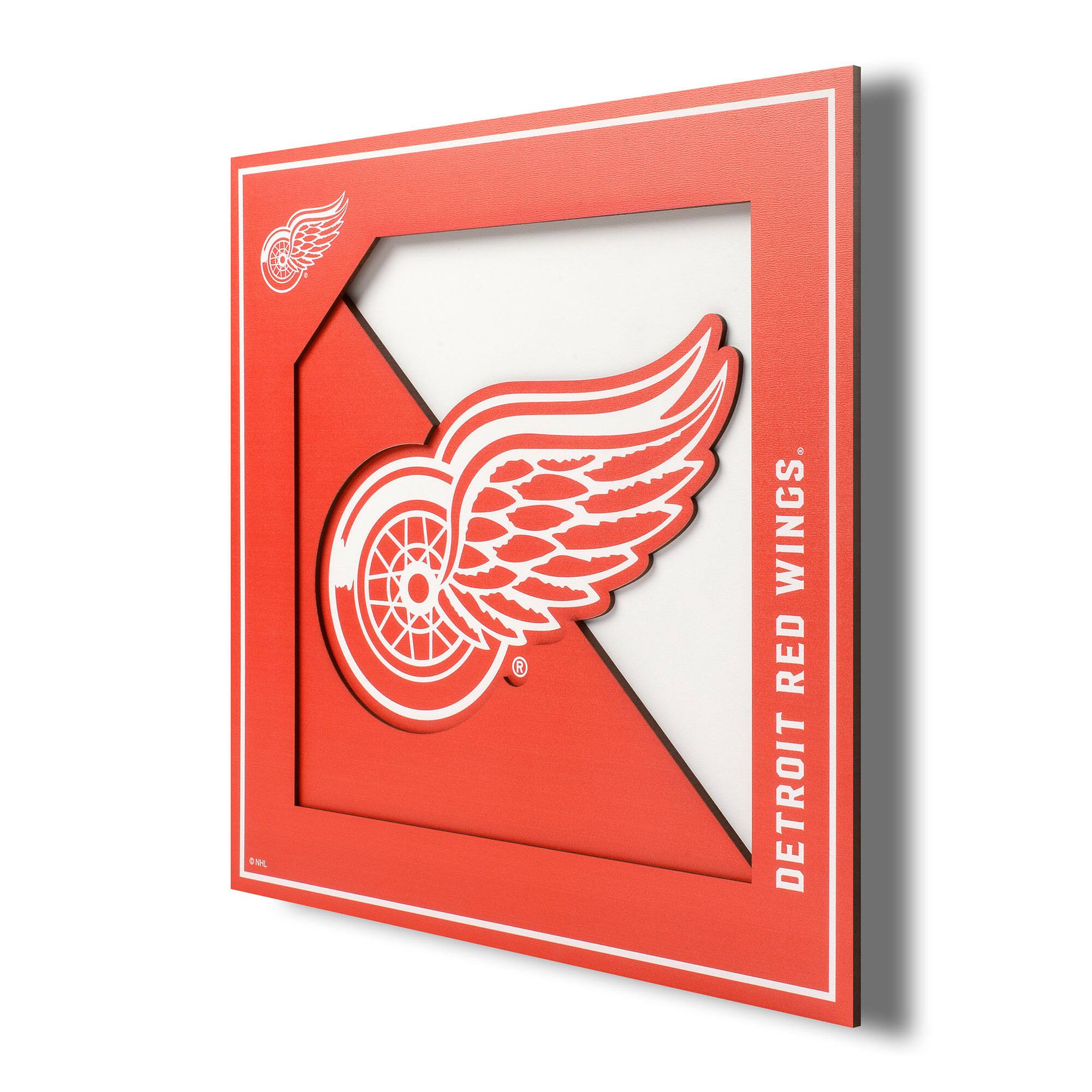 Detroit Red Wings 12'' x 12'' 3D Logo Wall Art