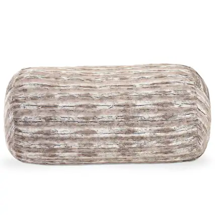 Front. Jaxx - Jaxx Grand Lounger 7 Foot Bean Bag Sofa - Luxe Faux Fur, Mountain Fox - Luxe Faux Fur - Mountain Fox.