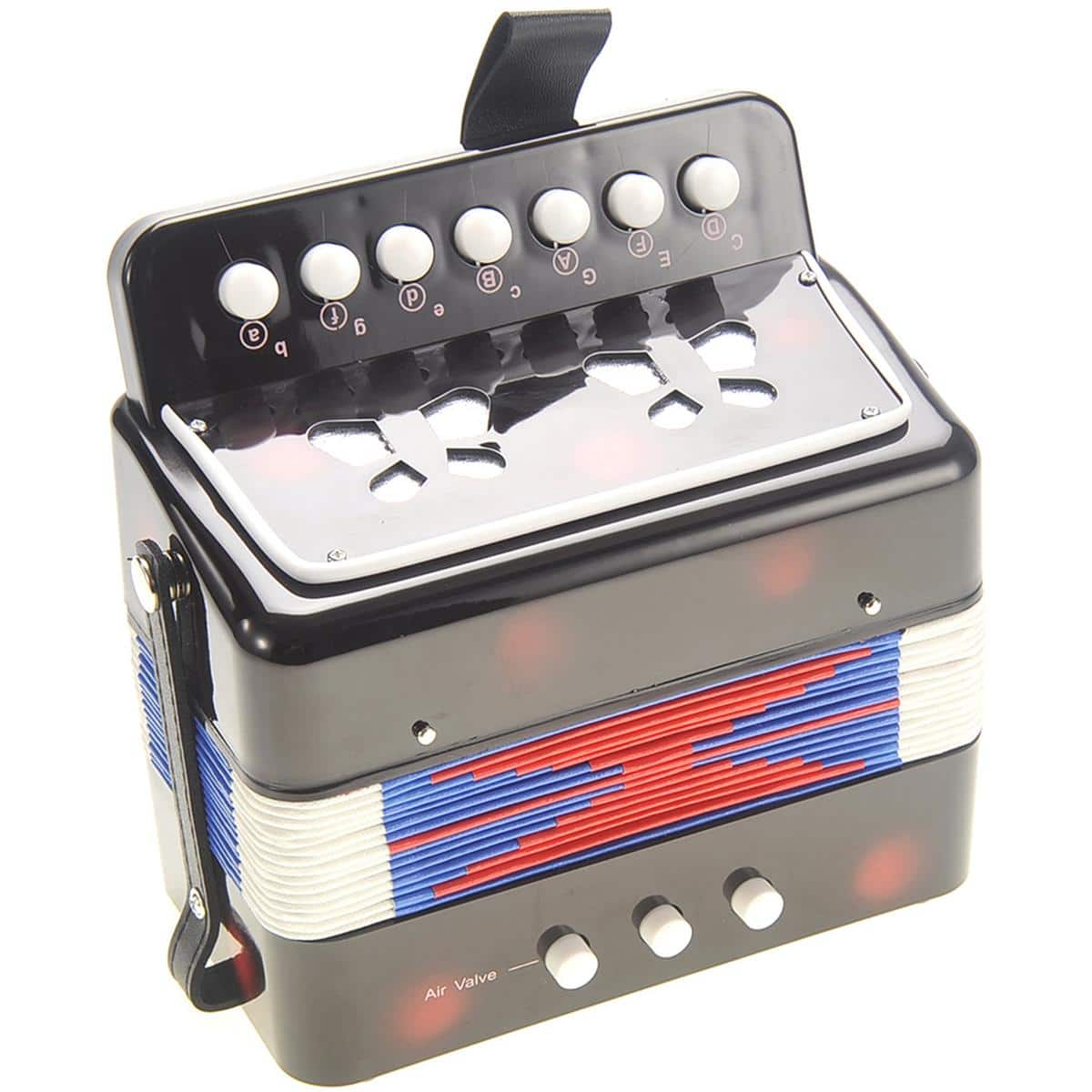 JuzToys - Kids Accordion Instrument, Mini Accordion for Kids Toddlers Accordion Musical Toy - Black