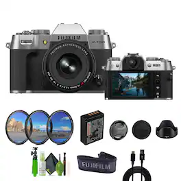 Fujifilm - X-T50 Mirrorless Digital Camera XF16-50mm + More Accessories - Silver