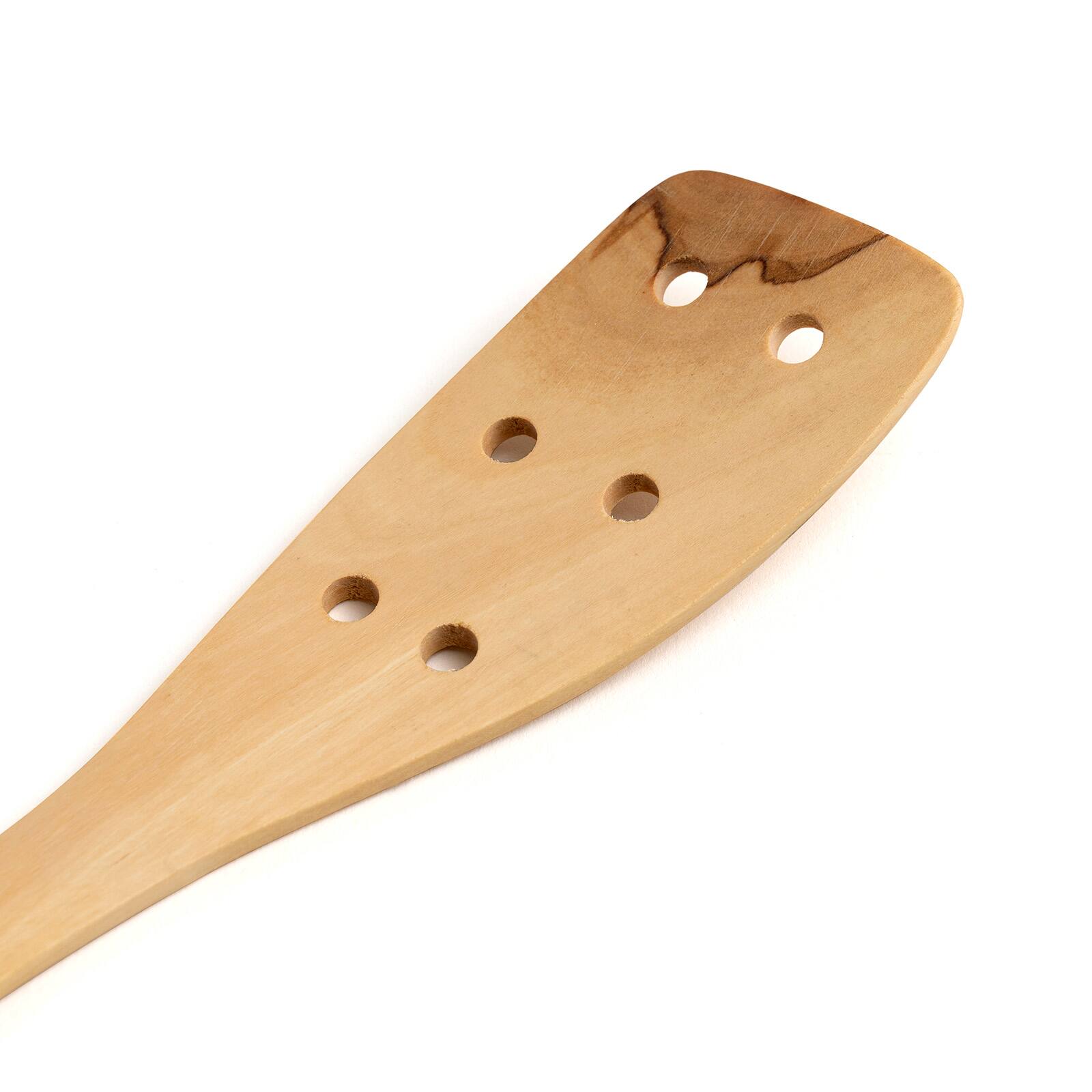 Alt View 2. Berard - Contour Olive Wood Curved Slotted Spatula, 12-Inch - Brown.
