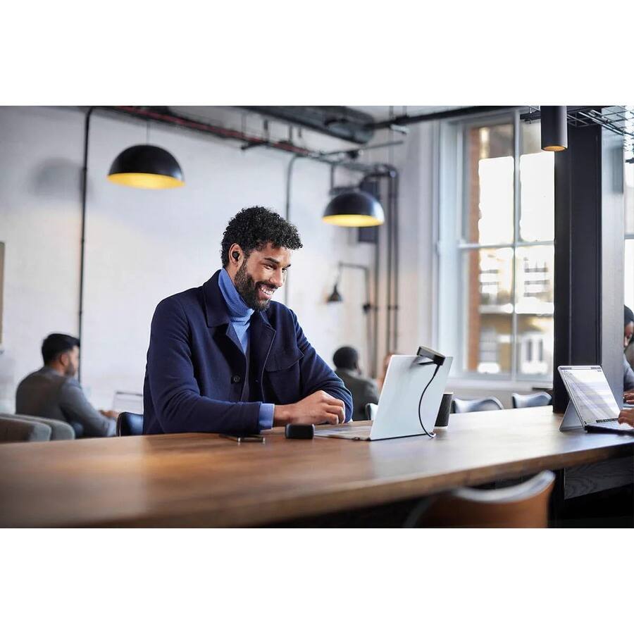 Alt View 3. Jabra - Jabra Evolve2 Earset - Stereo - USB Type C - True Wireless - Bluetooth - 65.6 ft - 20 Hz to 20 kHz - Earbud - Binaural - Blue.