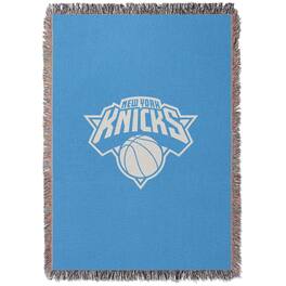 Chad & Jake - New York Knicks Woven Blanket - Blue