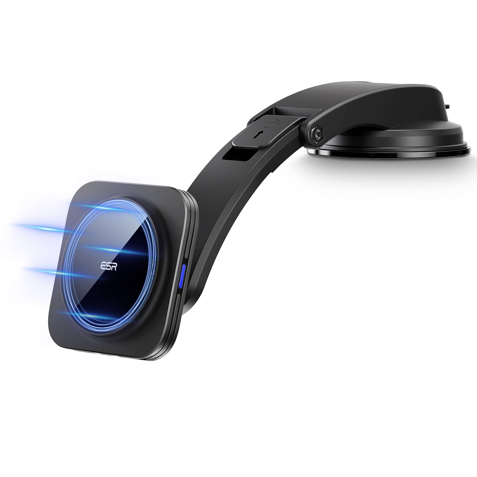 Alt View 1. ESR Gear - Qi2 Dashboard Magnetic Wirelesss Charger for iPhone 16, 15, 14, 13 Pro, Pro Max, & Mini - Black.