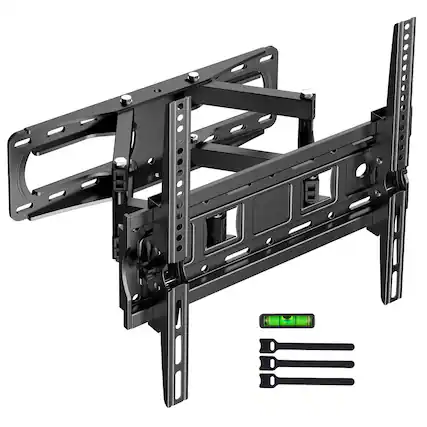 Front. Dazzed Corner - Full Motion TV Wall Mount for 26-70" TVs, Swivel Tilt, Holds 99 lb - Black.