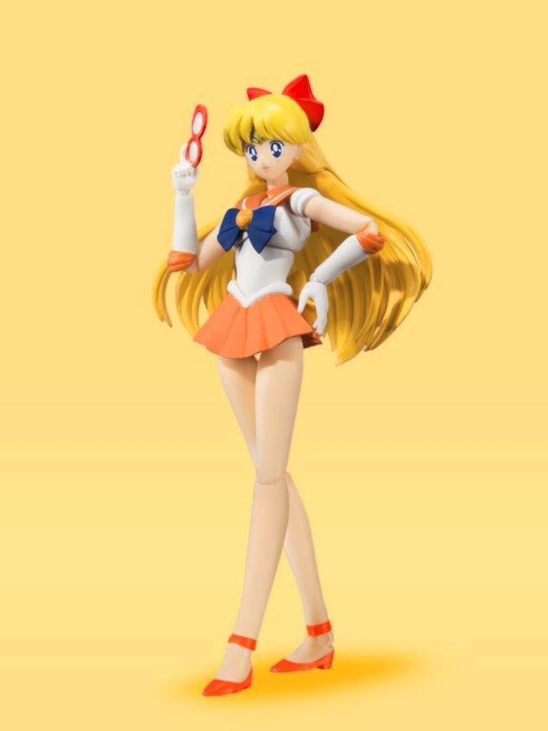 Alt View 1. Bandai - Tamashii Nations - Pretty Guardian Sailor Moon - S.H. Figuarts - Sailor Venus (Animation Color - Collectibles - Multicolor.