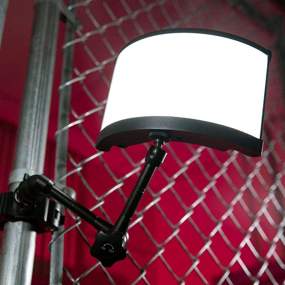 Alt View 2. Fotodiox - FACTOR Radius Mini Wide Angle Light - 4x9 in Curved Bicolor Dimmable Camera Light.