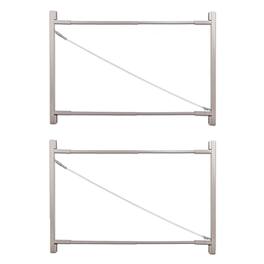 Adjust-A-Gate - Gate Building Kit, 36"-72" Wide Opening Up To 6' High (2 Pack) - Silver