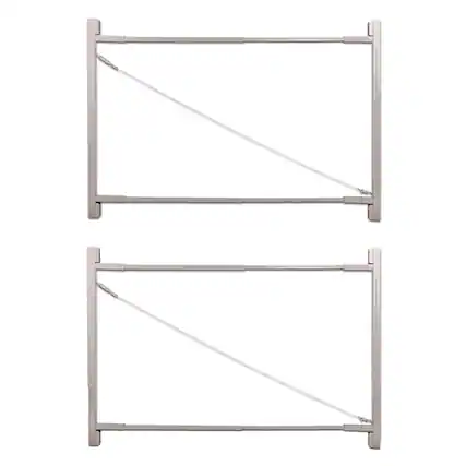 Front. Adjust-A-Gate - Adjust-A-Gate Gate Building Kit, 36"-72" Wide Opening Up To 6' High (2 Pack) - Silver.