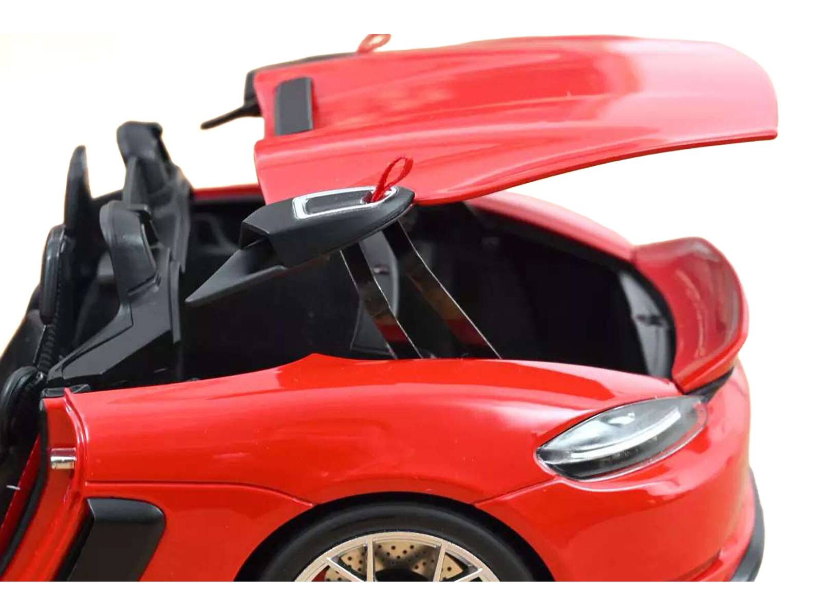 Back. Norev - 2023 Porsche 718 Spyder RS Guards Red 1/18 Diecast Model Car by Norev - Red.