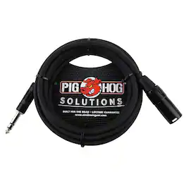 Pig Hog - 1/4" TRS to XLR Balance Adaptor Cable, 15 Feet PX-TMXM15 - Black