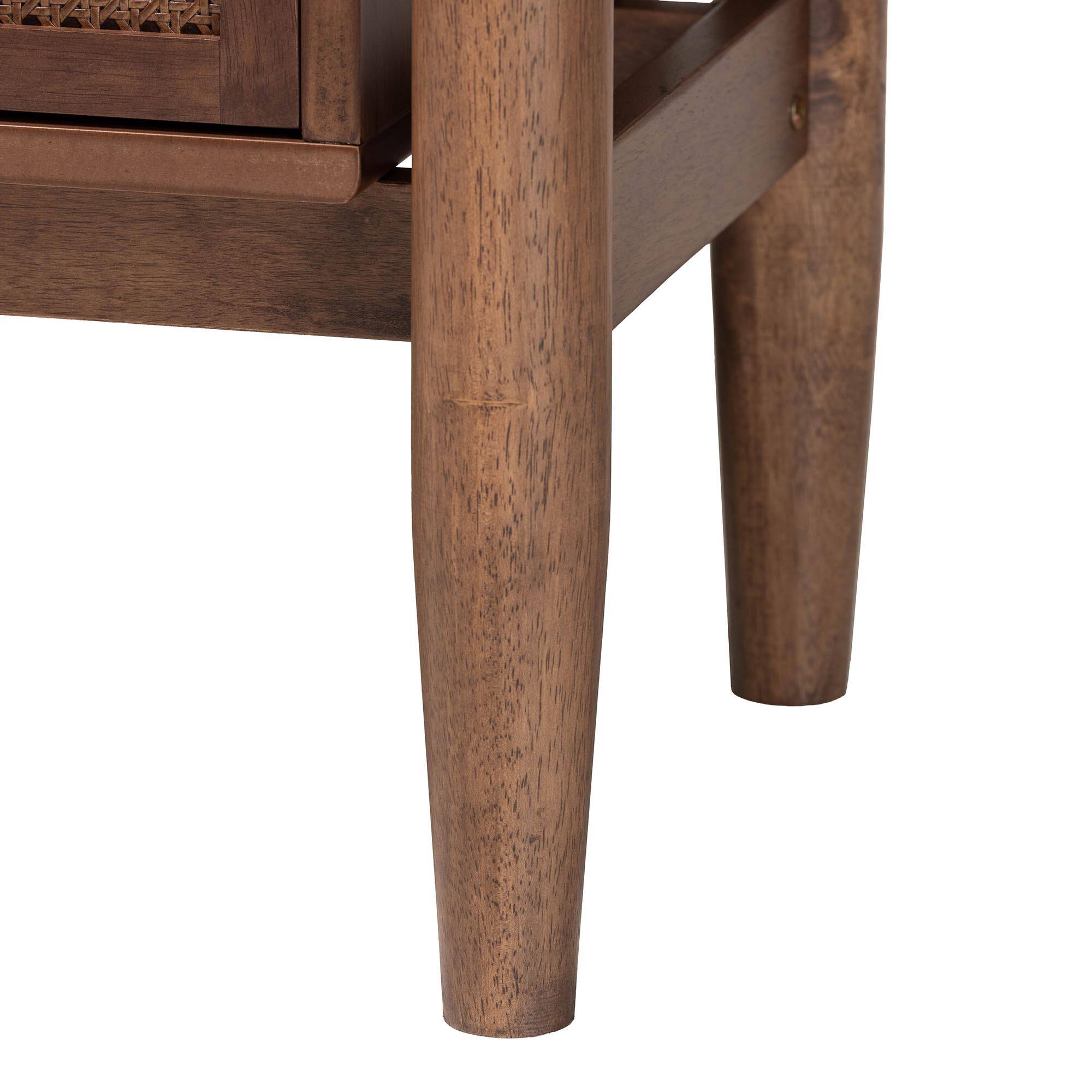 Alt View 2. Baxton Studio - Alyssa Japandi Wood 6-Drawer Dresser - Walnut Brown.