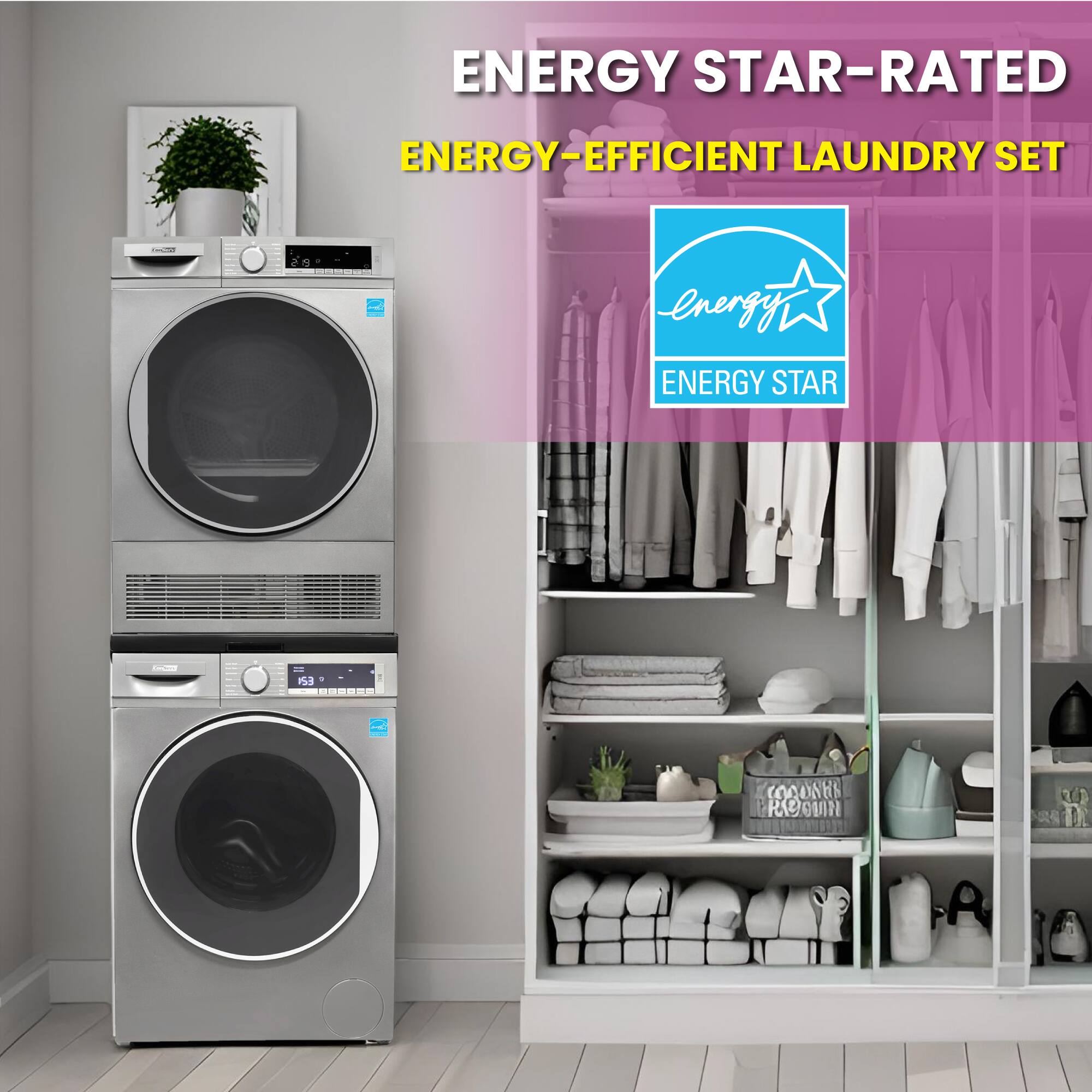 ENERGY STAR–RATED  
ENERGY-EFFICIENT LAUNDRY SET  

energy  
ENERGY STAR  

PL3 COCONUTS RA3 900N WTN A