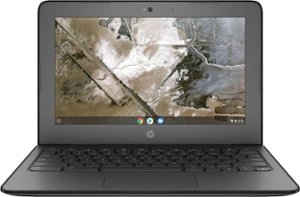 HP - Chromebook 11A G6 11.6" Refurbished Laptop - AMD A-Series A4 with 4GB Memory - AMD Radeon R4 Graphics - 16GB SSD - Black - Front_Zoom