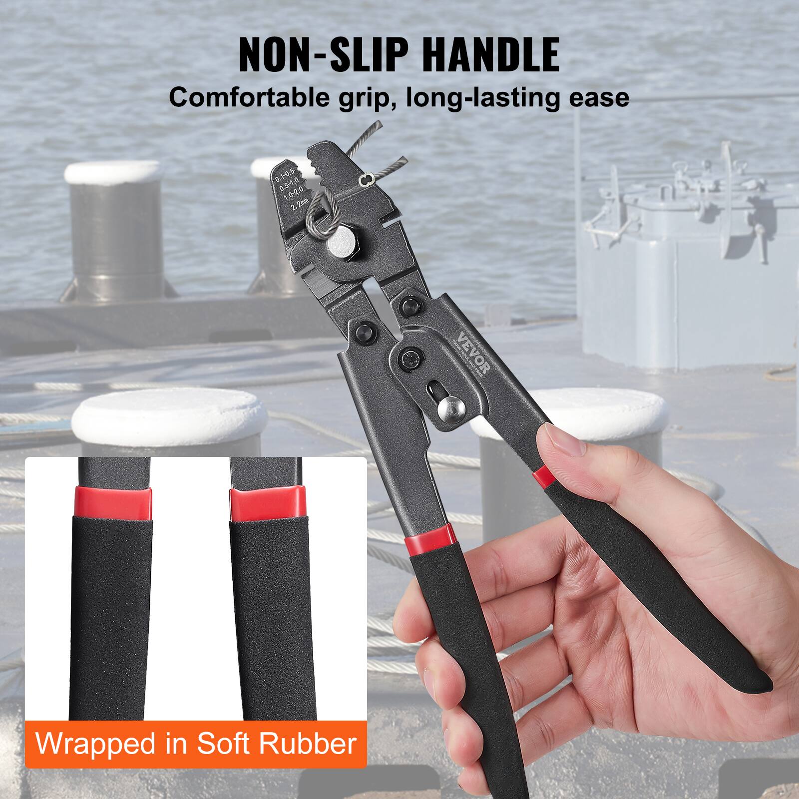 NON-SLIP HANDLE  
Comfortable grip, long-lasting ease  

Wrapped in Soft Rubber