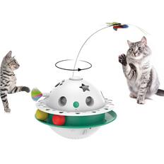 Front. PawsPik - PawsPik Triple Chase Tumbling Interactive Cat Toy with Catnip Ball - green.