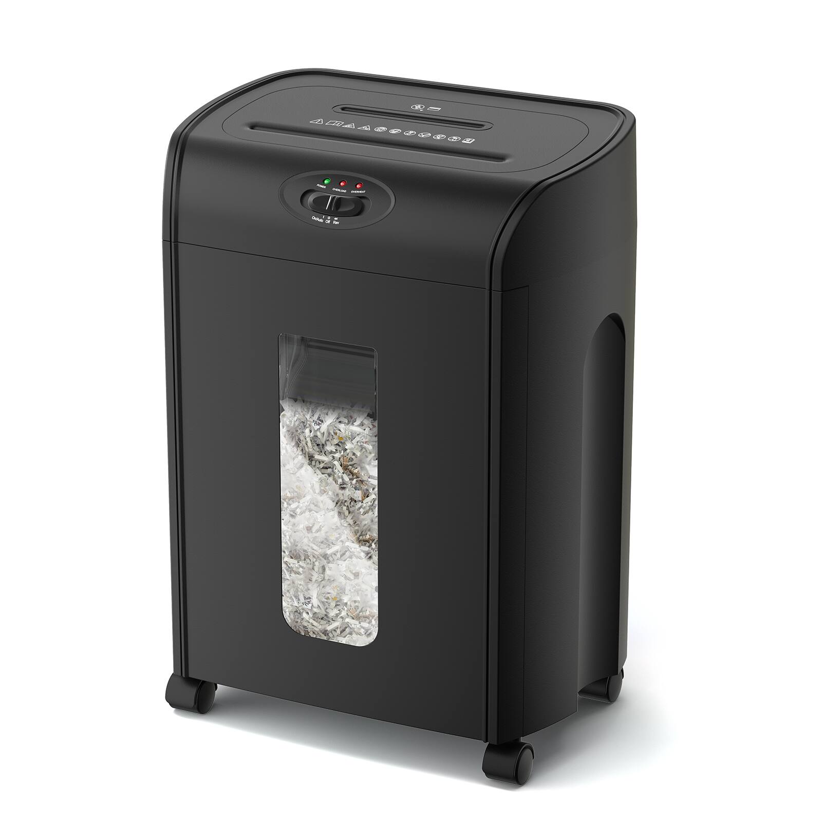 GOODSILO - 15-Sheet Cross Cut Paper Shredder - 4.76 Gallon Heavy Duty Ultra Quiet Shredder for Home & Office (CD/Card) - Black