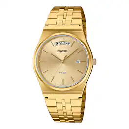 Casio - Men’s -Tone Stainless Steel Watch Champagne Dial - MTP-B146G-9AVDF - Gold