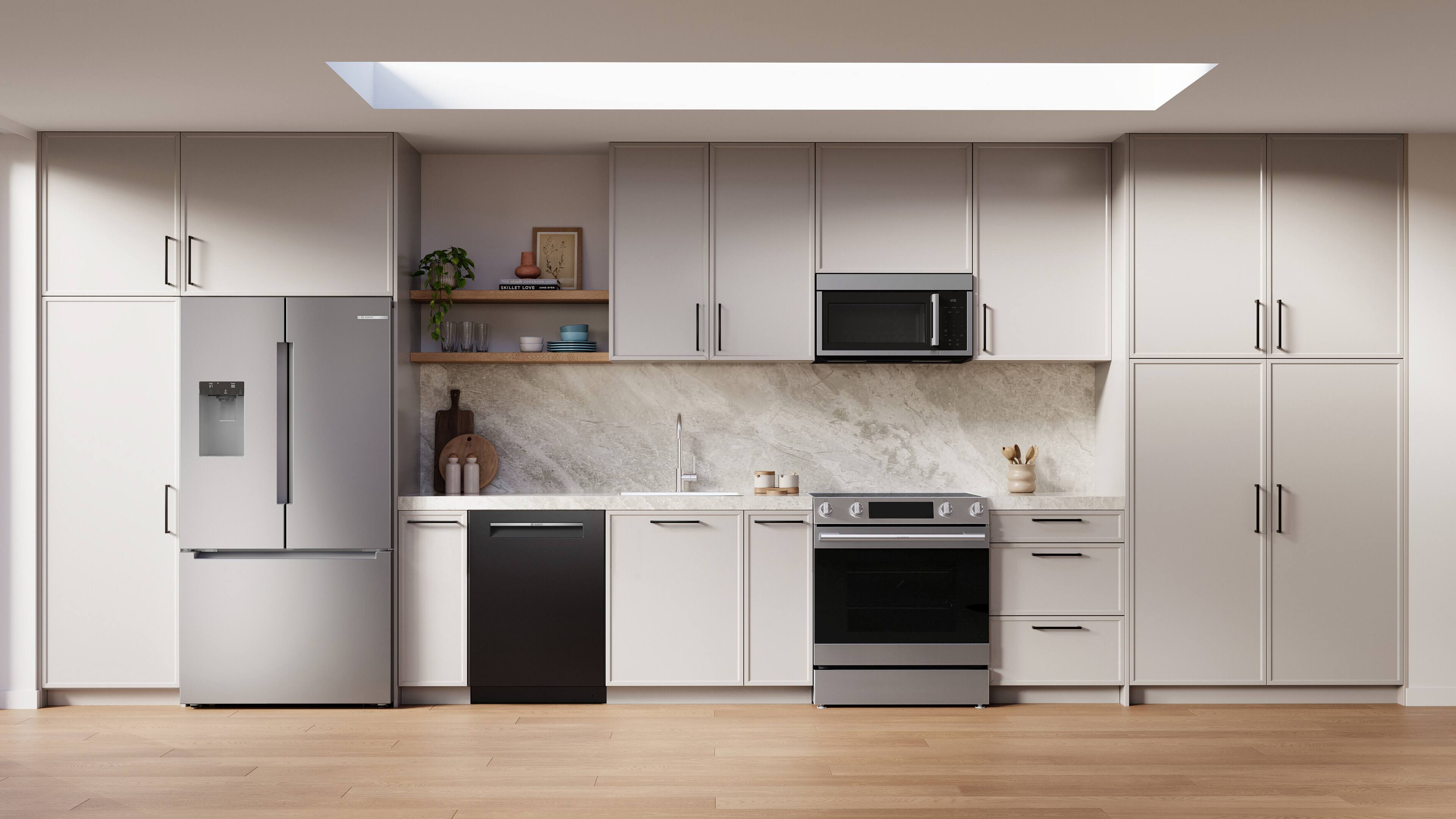 Alt View 10. Bosch - 300 Series 24" Top Control Smart Built-In Tub Dishwasher with 3rd Rack and Zone Wash, 46 dBA - Black.