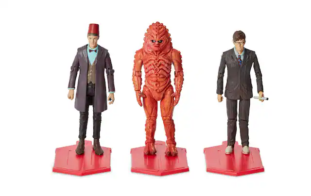 Front. Seven20 - Doctor Who 3.75" Day of the Doctor Action Figure 3-Pack - Red.