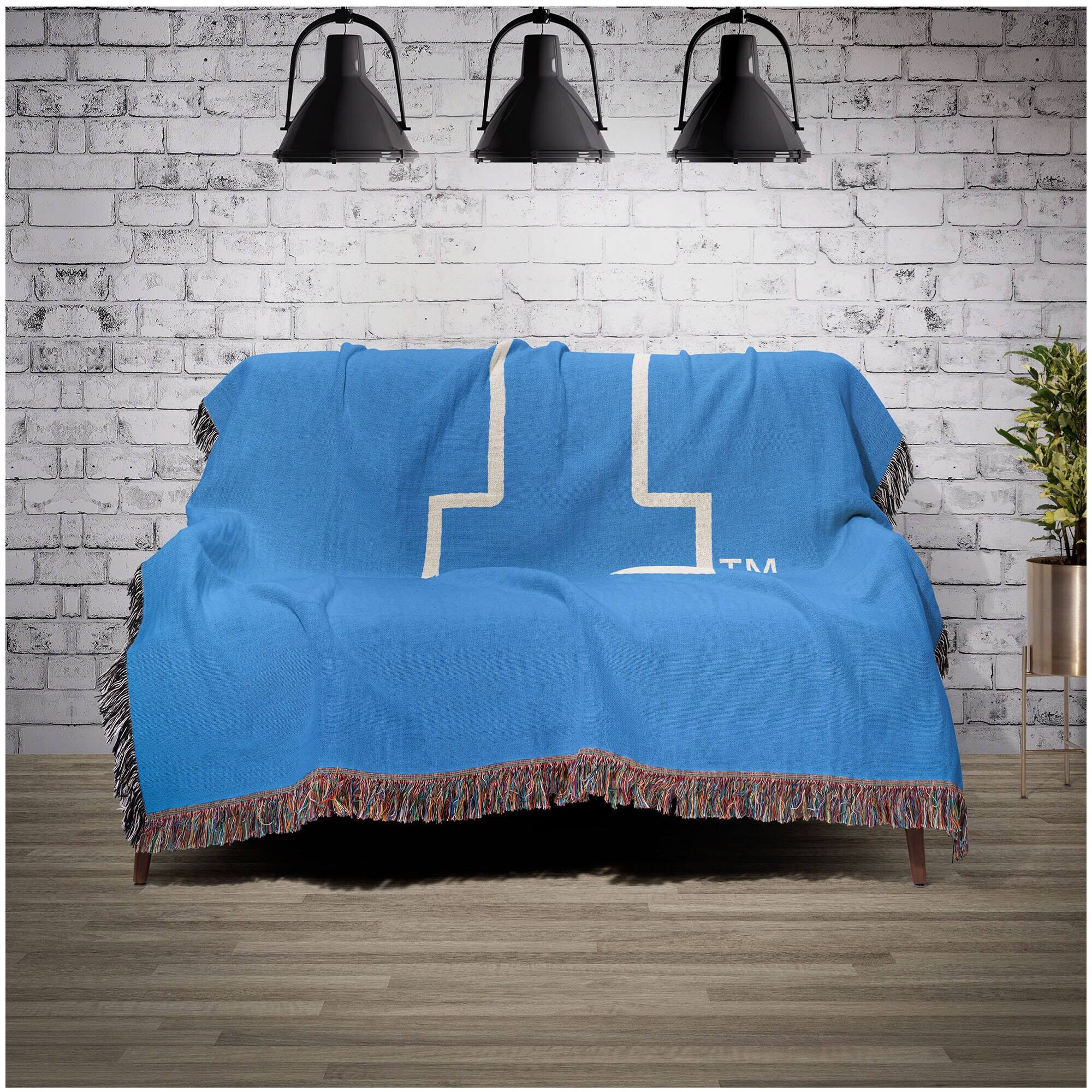Alt View 1. Chad & Jake - Illinois Fighting Illini Woven Blanket - Blue.