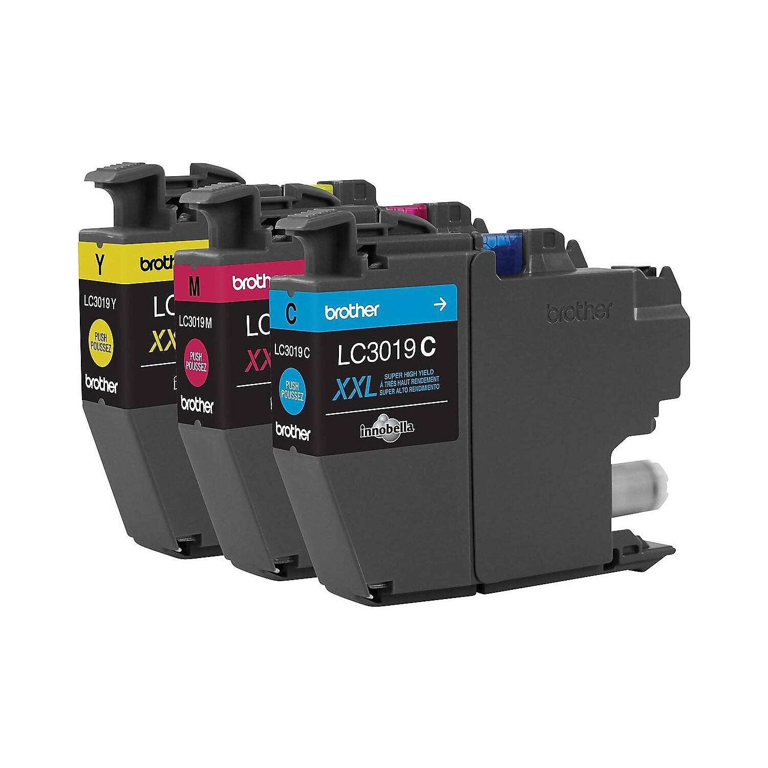 Y brother LC3019Y  
M brother LC3019M  
C brother LC3019C  
LC3019C  
XXL  
PUSH  
POUSSEZ  
innobella  
SUPER NIGH  
TRES HAUT ENDEMENT  
PUSH XXL  
A REXORRENTO  
POUSSEZ  
innobella