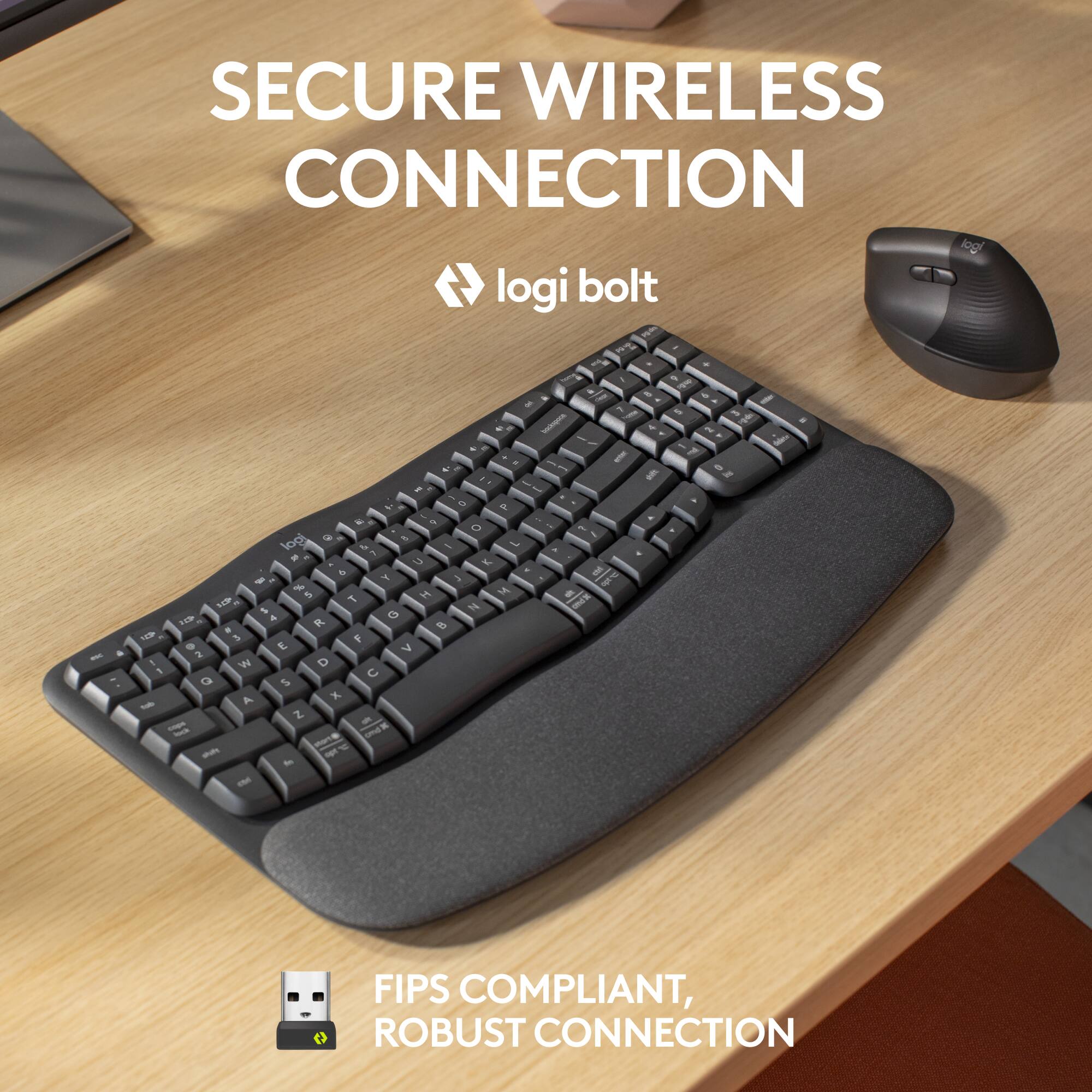 SECURE WIRELESS CONNECTION  
logi bolt  

FIPS COMPLIANT, ROBUST CONNECTION