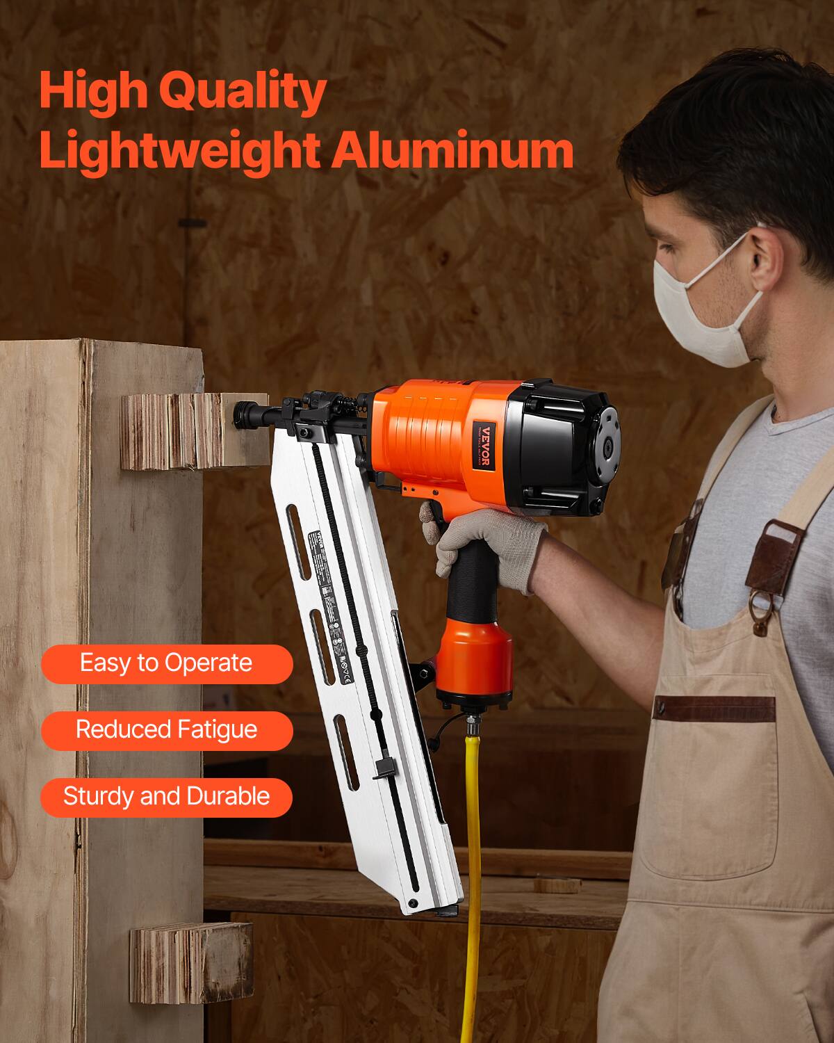 High Quality Lightweight Aluminum  
VEVOR  
Easy to Operate  
Reduced Fatigue  
Sturdy and Durable