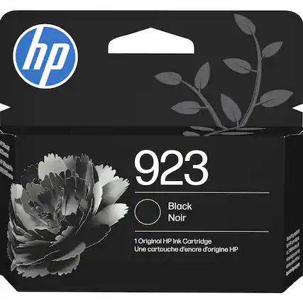 hp 923 Black Noir
1 Original HP Ink Cartridge
Une cartouche d'encre d'origine HP