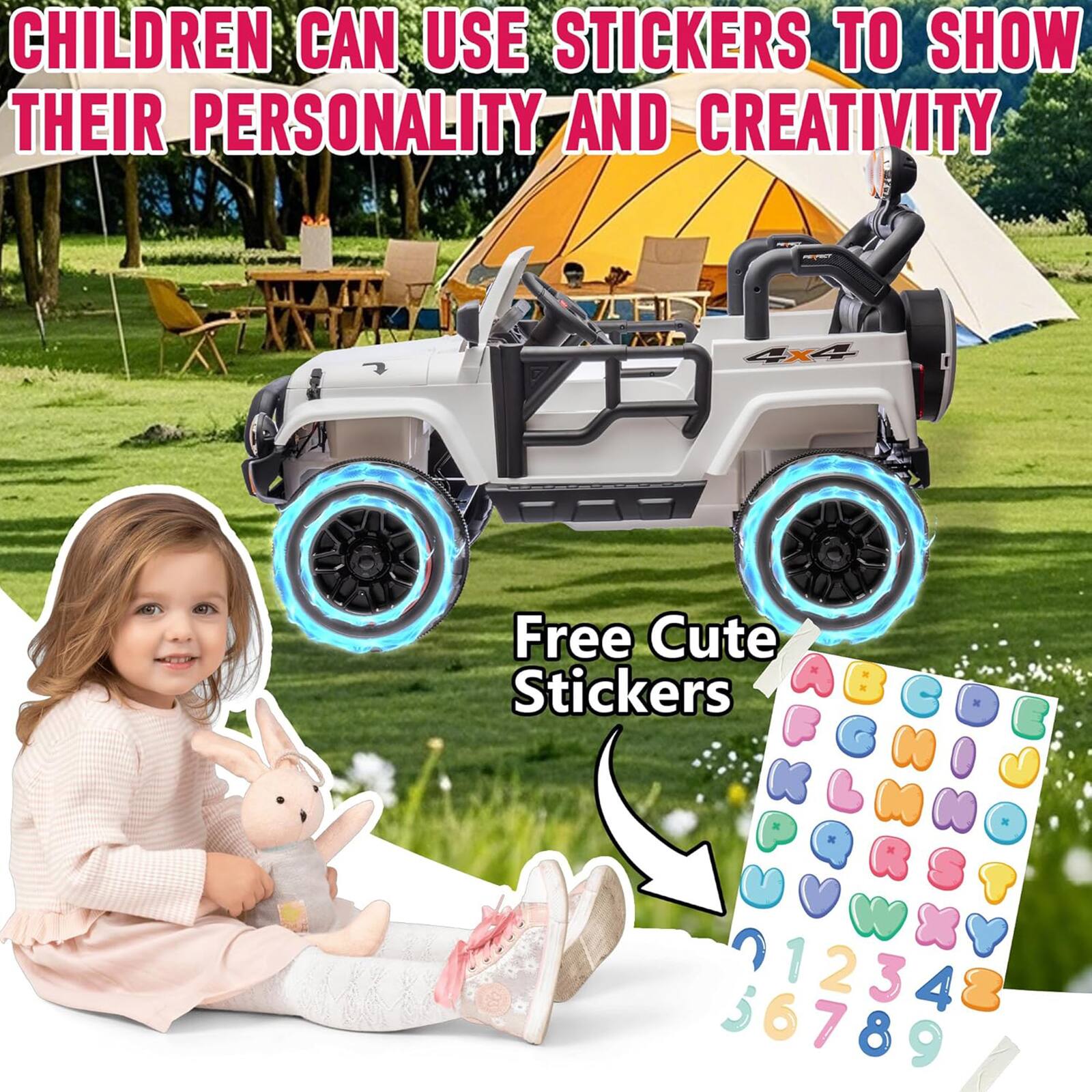 CHILDREN CAN USE STICKERS TO SHOW THEIR PERSONALITY AND CREATIVITY

Free Cute Stickers

A B C D E F G H I J K L M N O P Q R S T U V W X Y Z

1 2 3 4 5 6 7 8 9