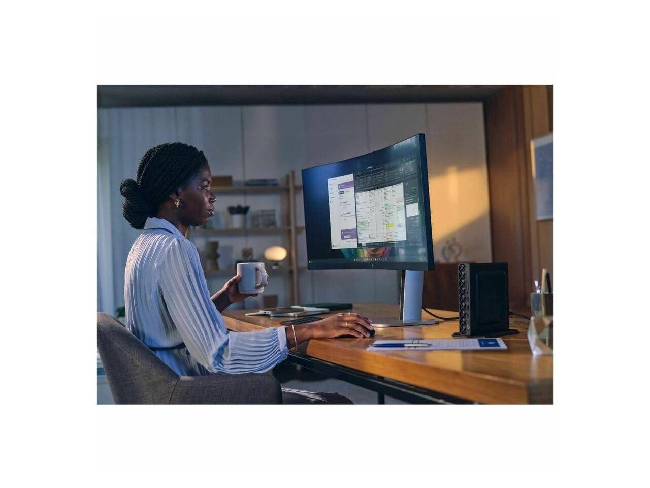 Alt View 10. HP - HP EliteDesk 8 G1a Mini PC - AMD Ryzen AI 5 340 - 32GB RAM - 512GB SSD - Win 11 Pro - Radeon 840M - Wi-Fi 6E - 90W - Jack Black.