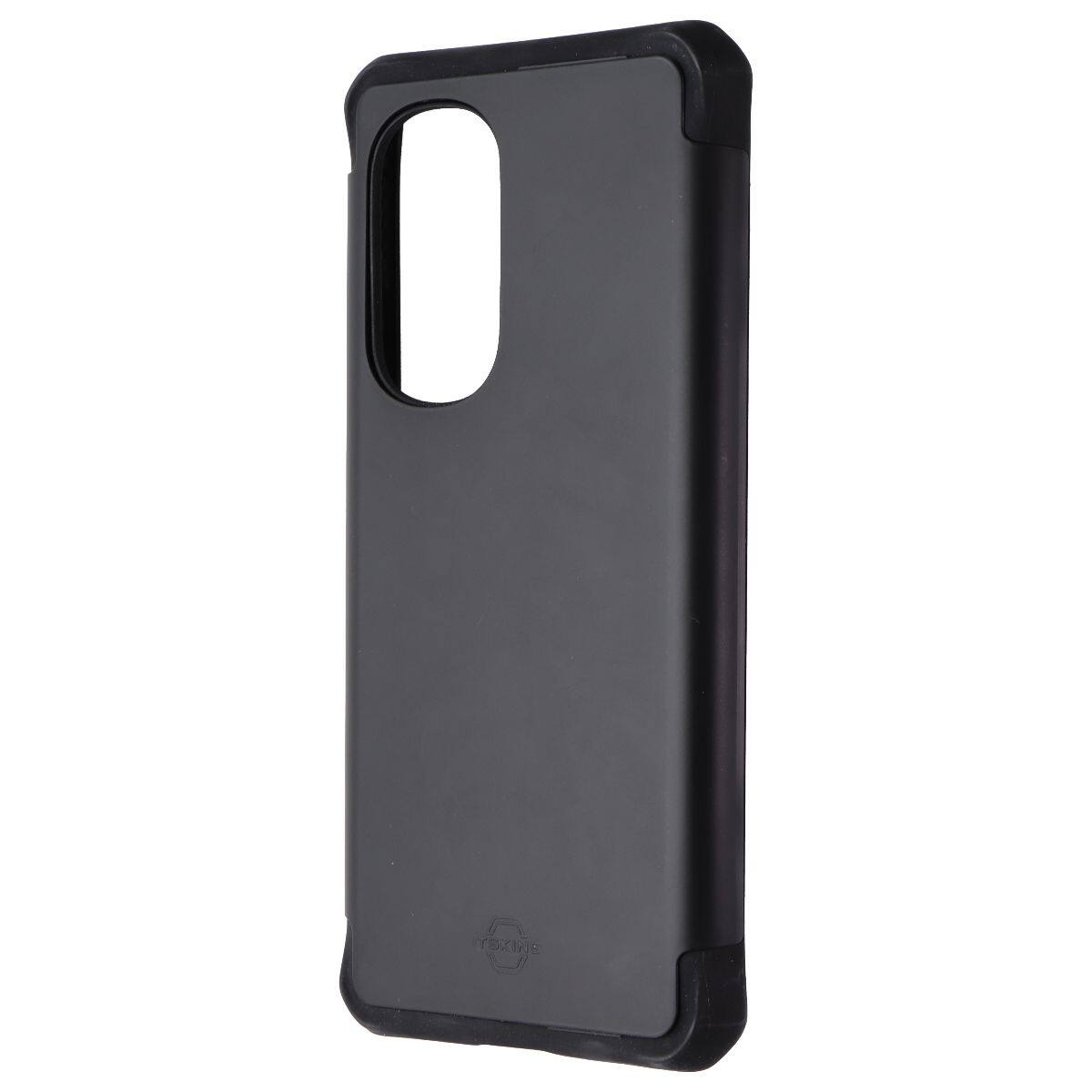 Front. Itskins - Itskins Hybrid_R Drive Series Case for Motorola Moto Edge (2022) - Black - Black.