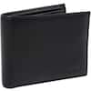 Front. Champs - Classic Collection Leather Multi-Wing Card Wallet - Black.