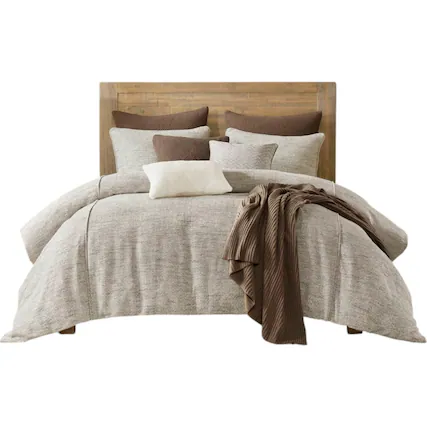 Front. Gracie Mills - Gracie Mills 8-Piece Redman Luxury Comforter Set - Nuetual Ivory.