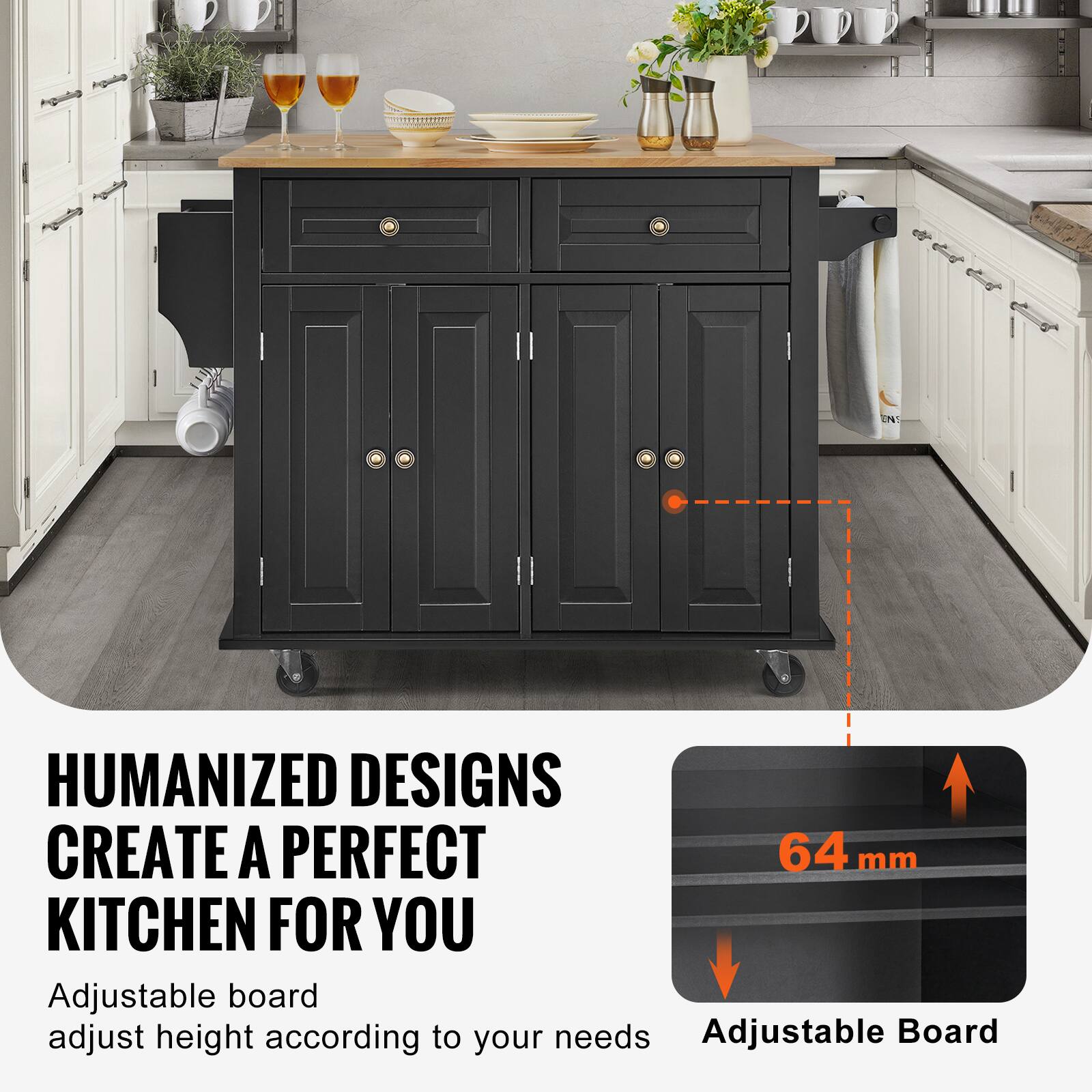 HUMANIZED DESIGNS CREATE A PERFECT KITCHEN FOR YOU

Adjustable board adjust height according to your needs

Adjustable Board

64 mm