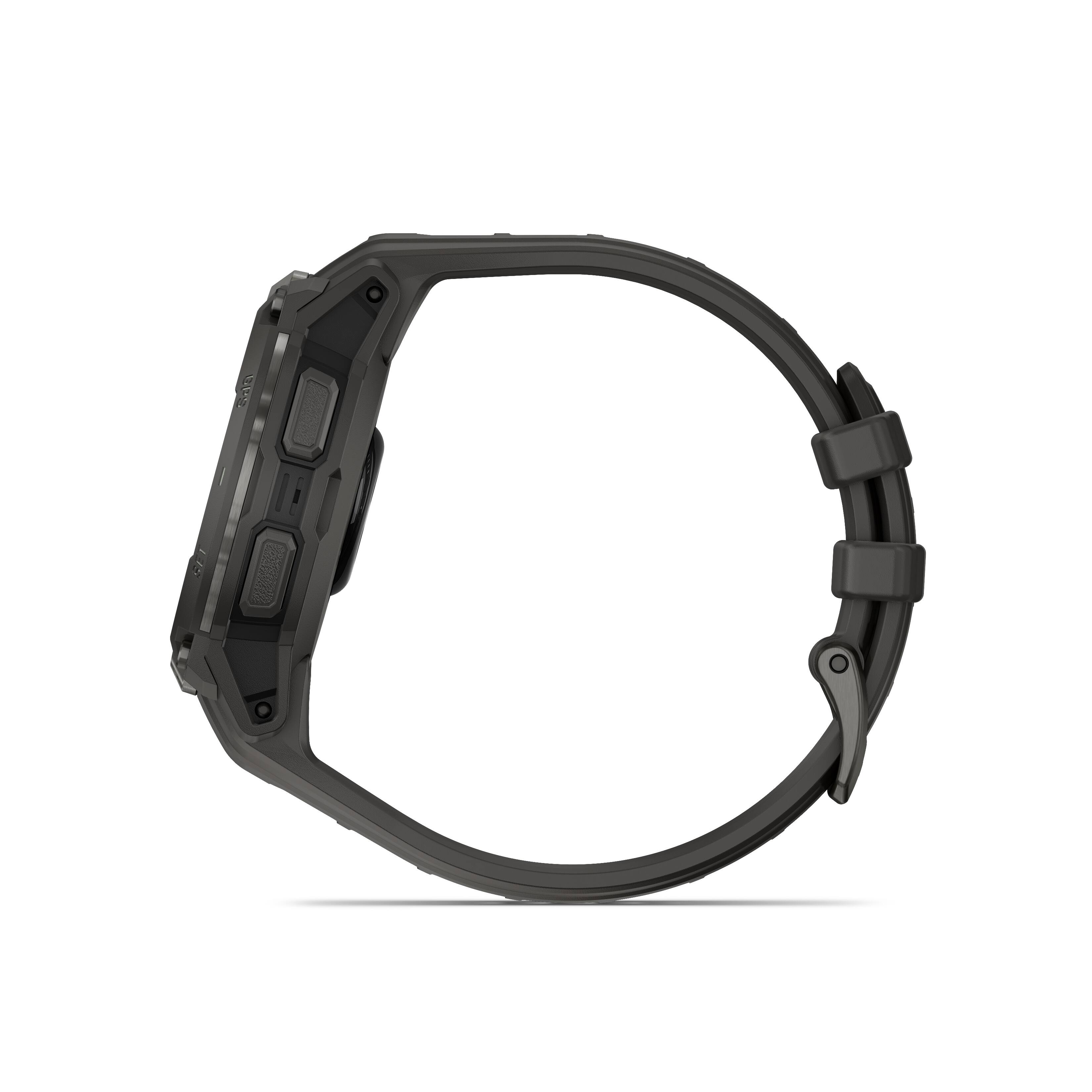 Alt View 6. Garmin - Instinct Crossover AMOLED GPS Smartwatch 47 mm Fiber-reinforced Polymer - Charcoal with charcoal silicone band.