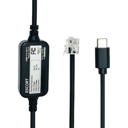 In RJ11 Cord nB FC Made China to Power USB-C 6V 12V DC DC 1A Parameters: Voltage: Current ESCORT Voltage: Electrical input Output Output 0010090-1 0NEN No Part NS